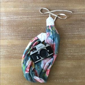 Custom made floral camera strap